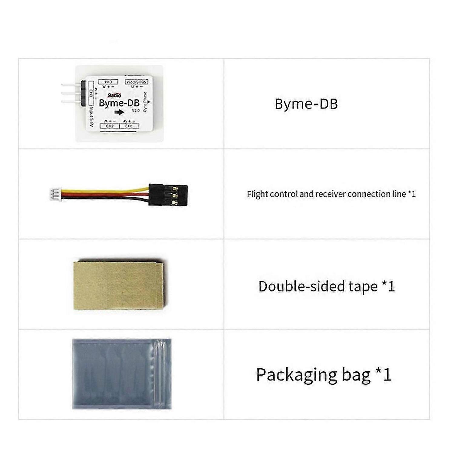 For Radiolink Byme-DB Flight Controller Built-in Gyroscope for Delta Wing Mini Fixed Wing Paper Plan