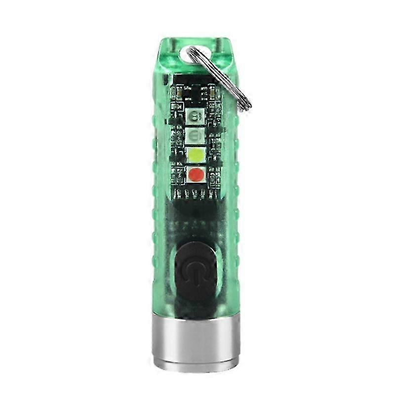 2025 LED Mini Flashlight Type-C Charging Flashlight Mini Keychain Flashlight Waterproof Portable Magnetic Self Defense Camping Torch