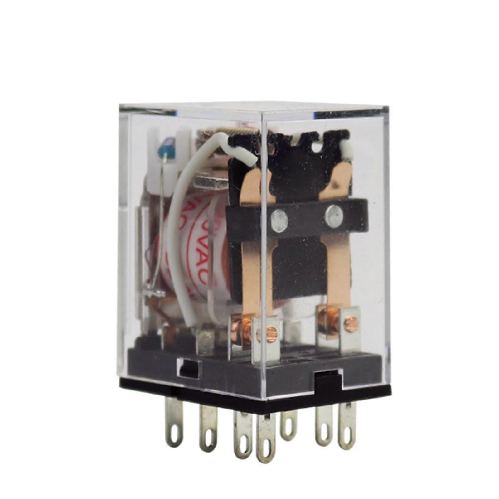 Small Relay 2 Form C Contacts, 2NO 2NC, LED, Coil AC220V/DC24V, Onecolor