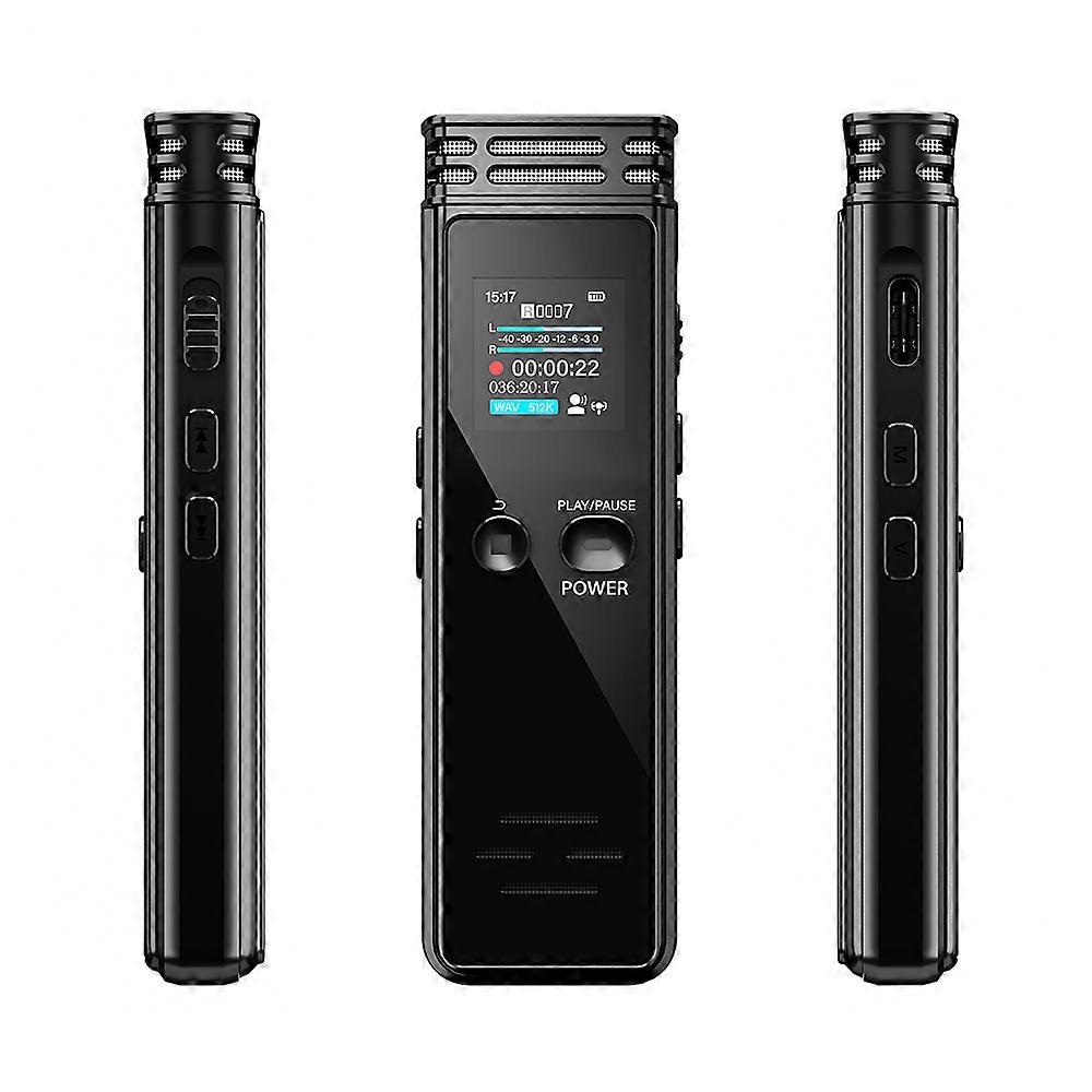 Digital Voice Recorder 8GB Activated Record Playback with Mic and Speaker 1536KBPS High Recording Support Password Protection TFT Screen USB Charging