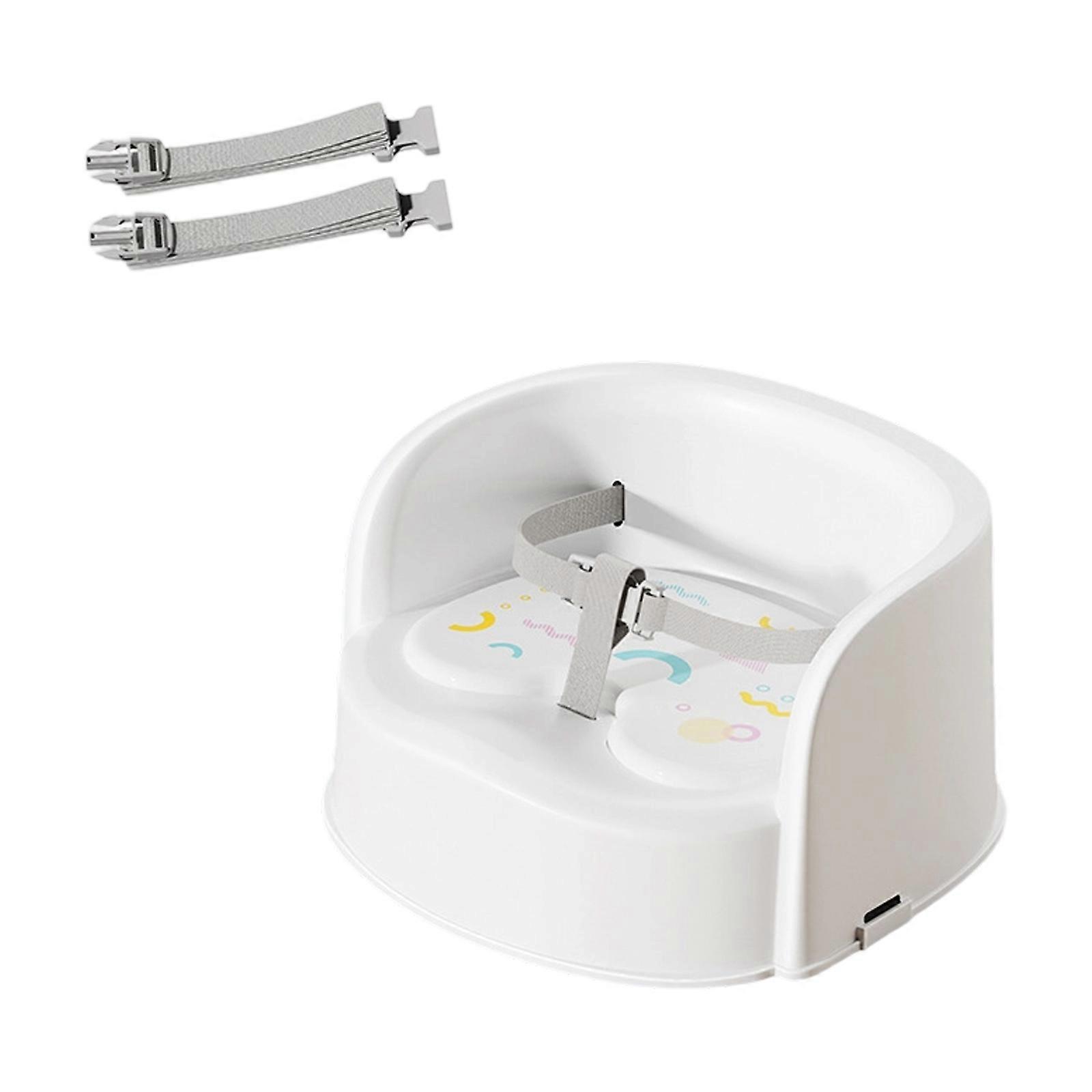 Easy to Clean Baby High Chairs With Reinforced Support Nonslip Base Multi Functional Learning Seat For Infants  White