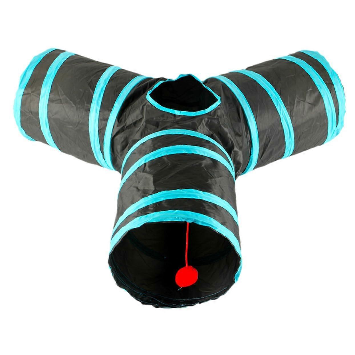 Wear Resistant Polyester Cat Play Tunnel Foldable Y Shaped Tubes Interactive Kitten Exercise Stress Relief