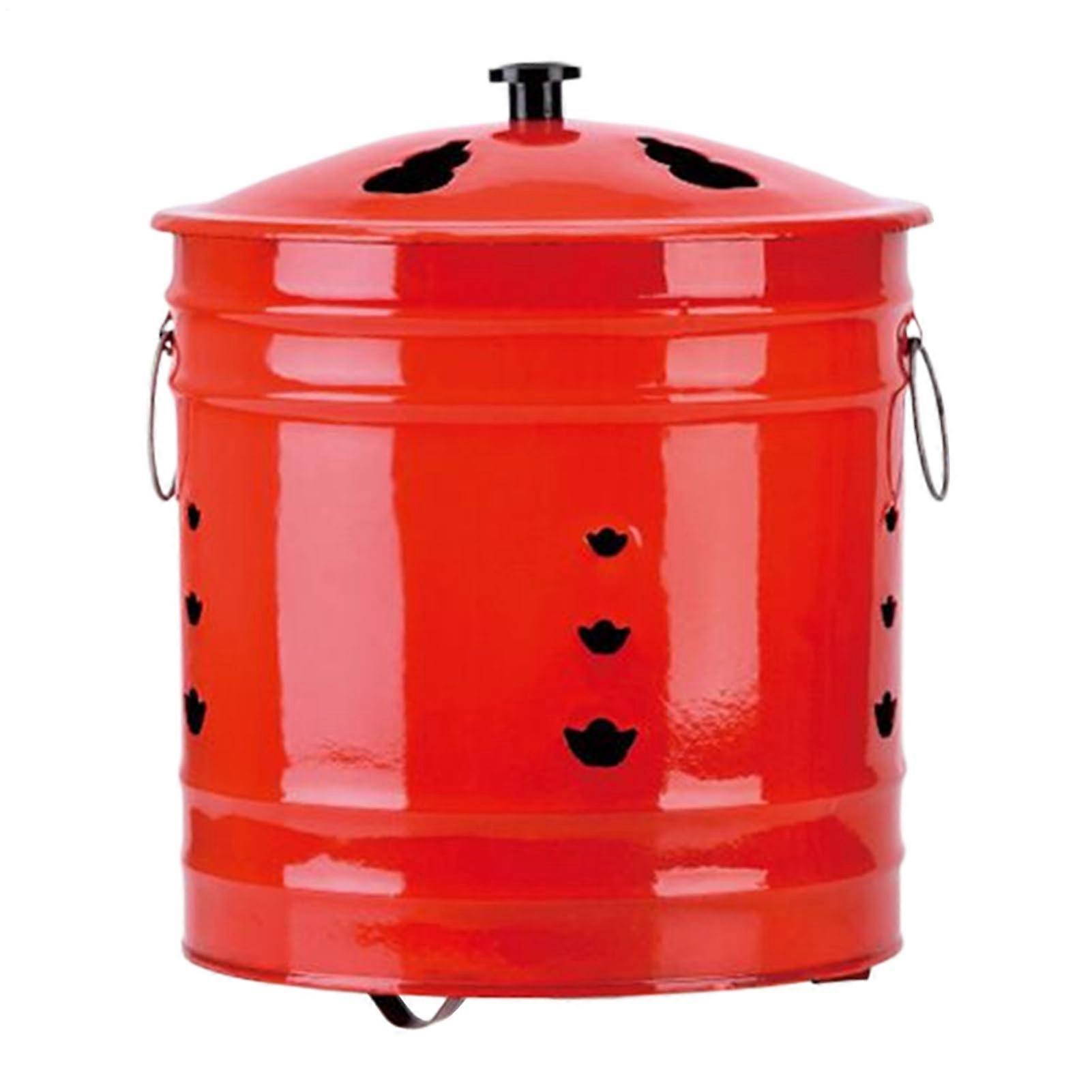 Burn Can for Paper With Lid, Ergonomic Handle, SparkProof Burner Bucket, For Porch Deck Balcony Patio Garden