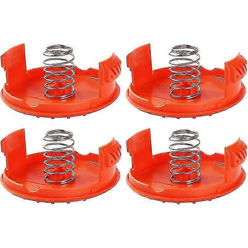 4PCS Spool Caps & 4PCS Springs Replacement Parts for BLACK+DECKER RC-100-P String Trimmer, 29g Edition 1104