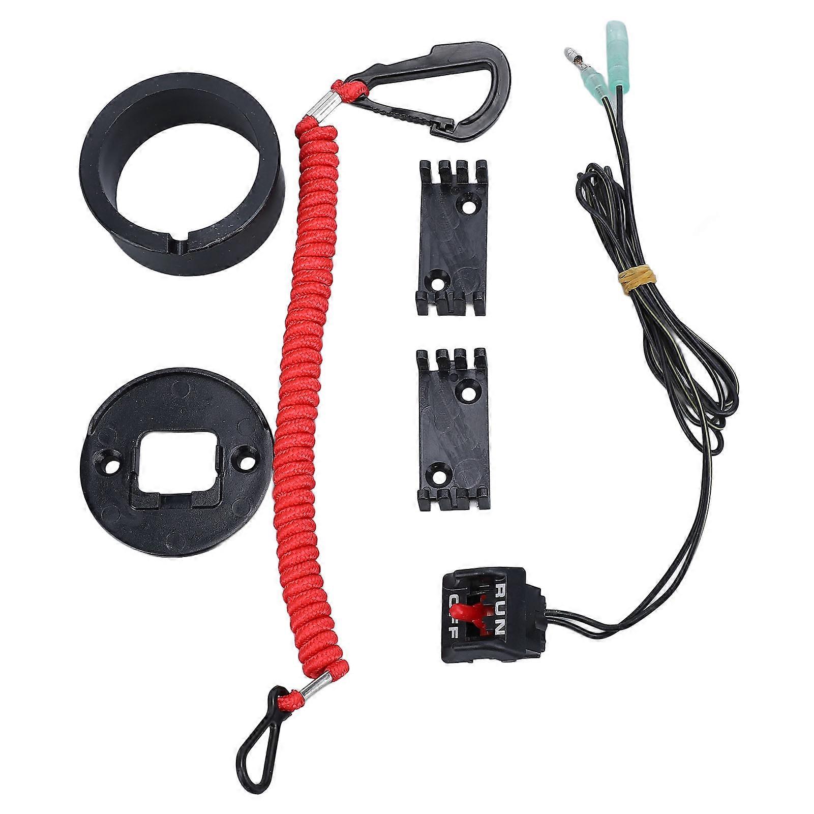 Engine Safety Lanyard Kill Stop Switch 19674A07 Stable Performance Lanyard Emergency Stop Switch for Mariner Outboard