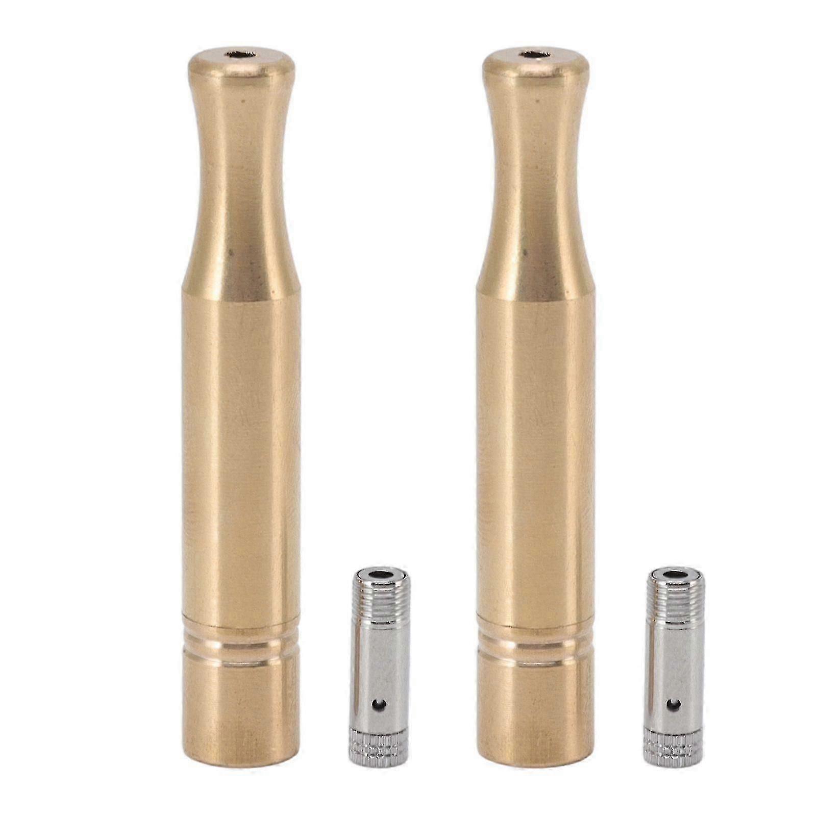 Copper Cigarette Holders with Detachable Filters & 2.36in Smoking Tubes for Men - 2 Sets