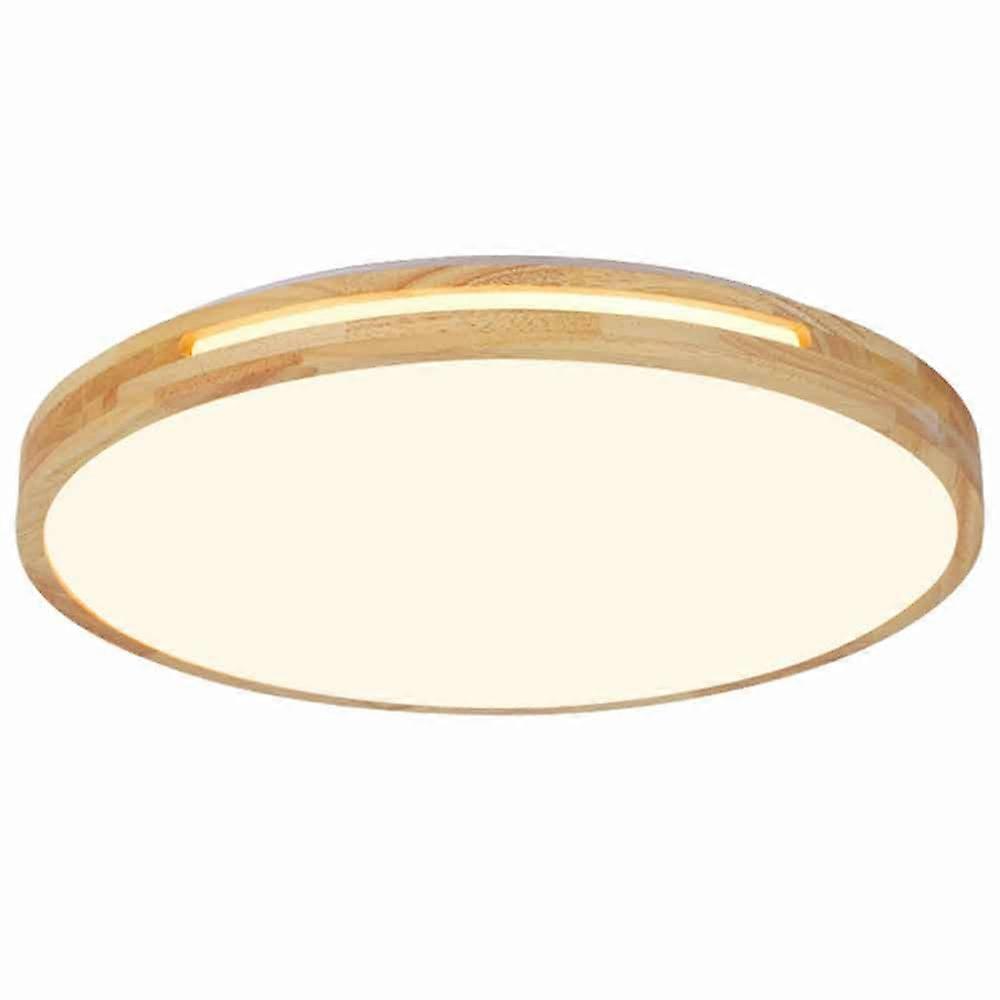 LED Log Style Ceiling Lamp 40cm Ultra-Thin Modern Flush Mount Light 6000K Metal Fixture with Round Acrylic Shade