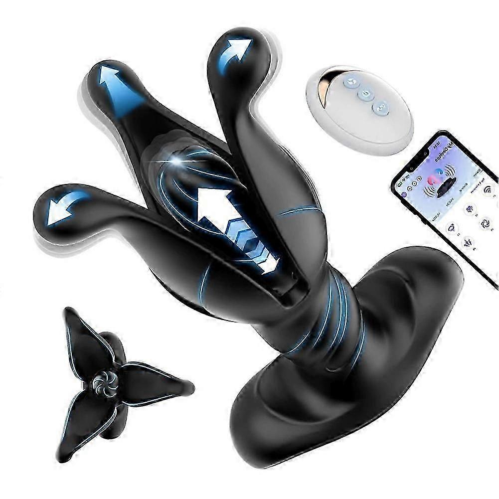 Telescopic Butt Plug with Remote Control 9 Vibration Modes for Men and Women