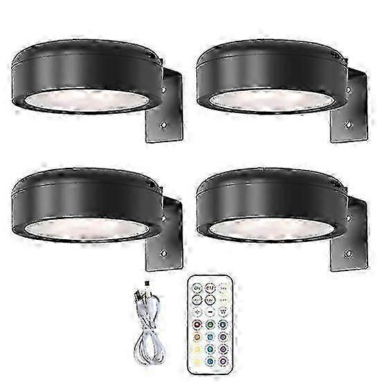 Wall-mounted Wireless Picture Light With Remote Control Dimmable Battery Operated Adjustable 13-color Rgb Painting Light