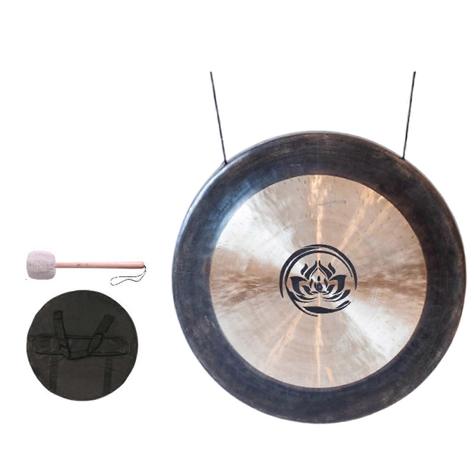 50cm Engraved Copper Gongs Ideal for Meditation Yoga and Practices Multicolor