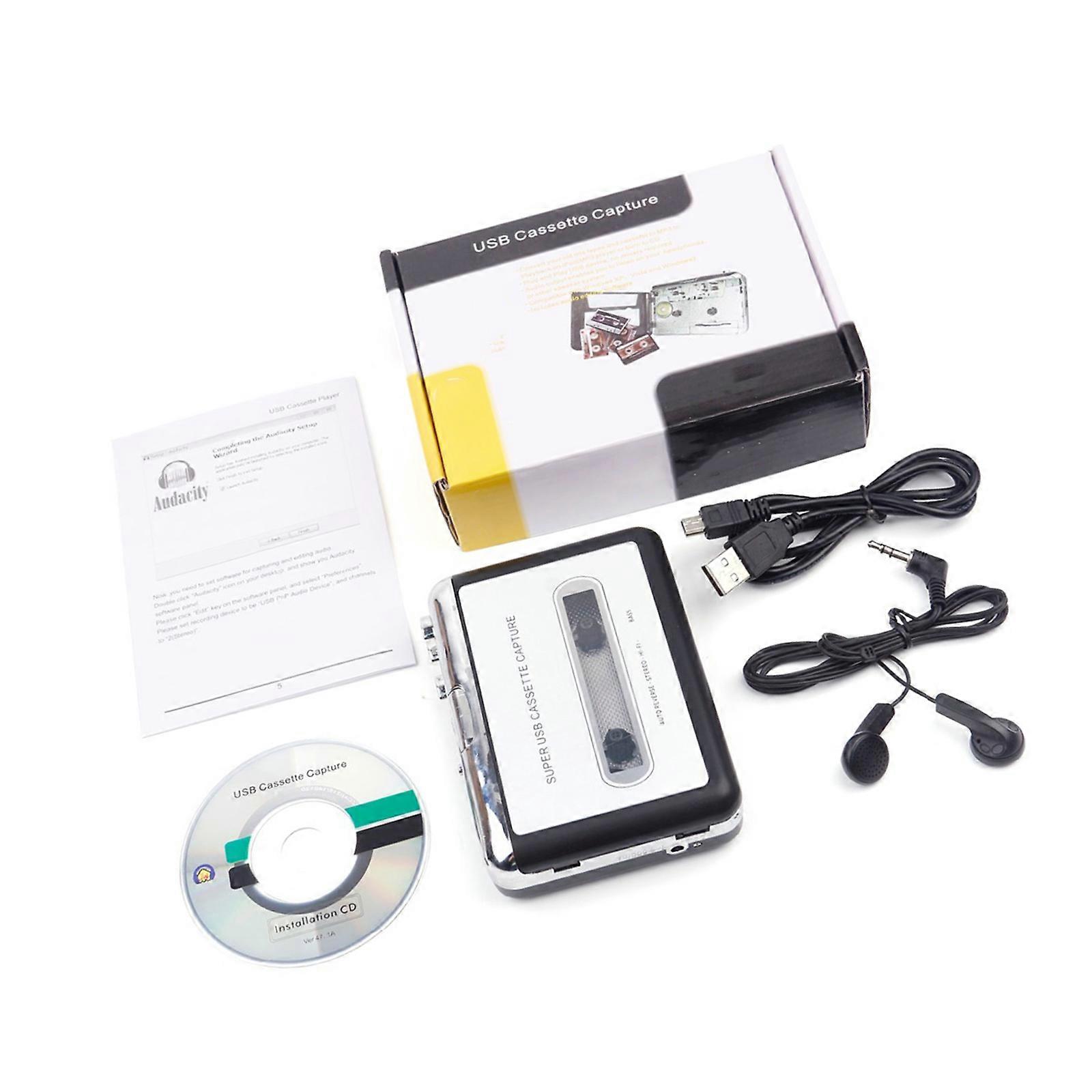 Easy To Use Cassette to MP3 Converter Tape Digitalizer For Transferring Analogs Music To Computer Via USB Interfaces Multicolor