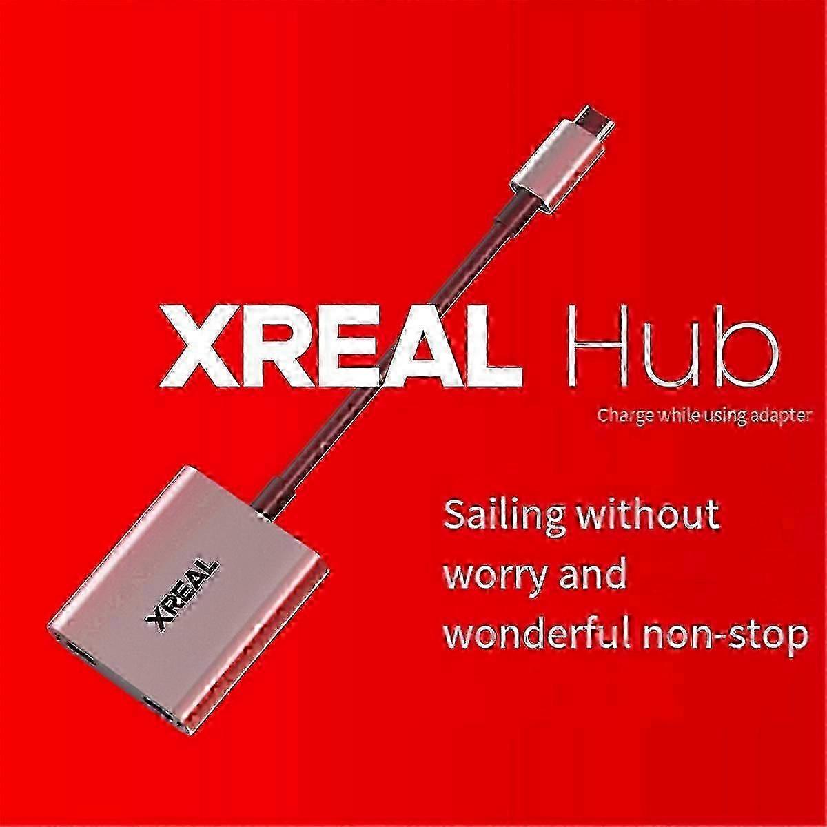 XREAL Hub USB-C PD Fast Charging Adapter Portable Video Adapter for XREAL AIR/AIR2 Glasses Switch Co