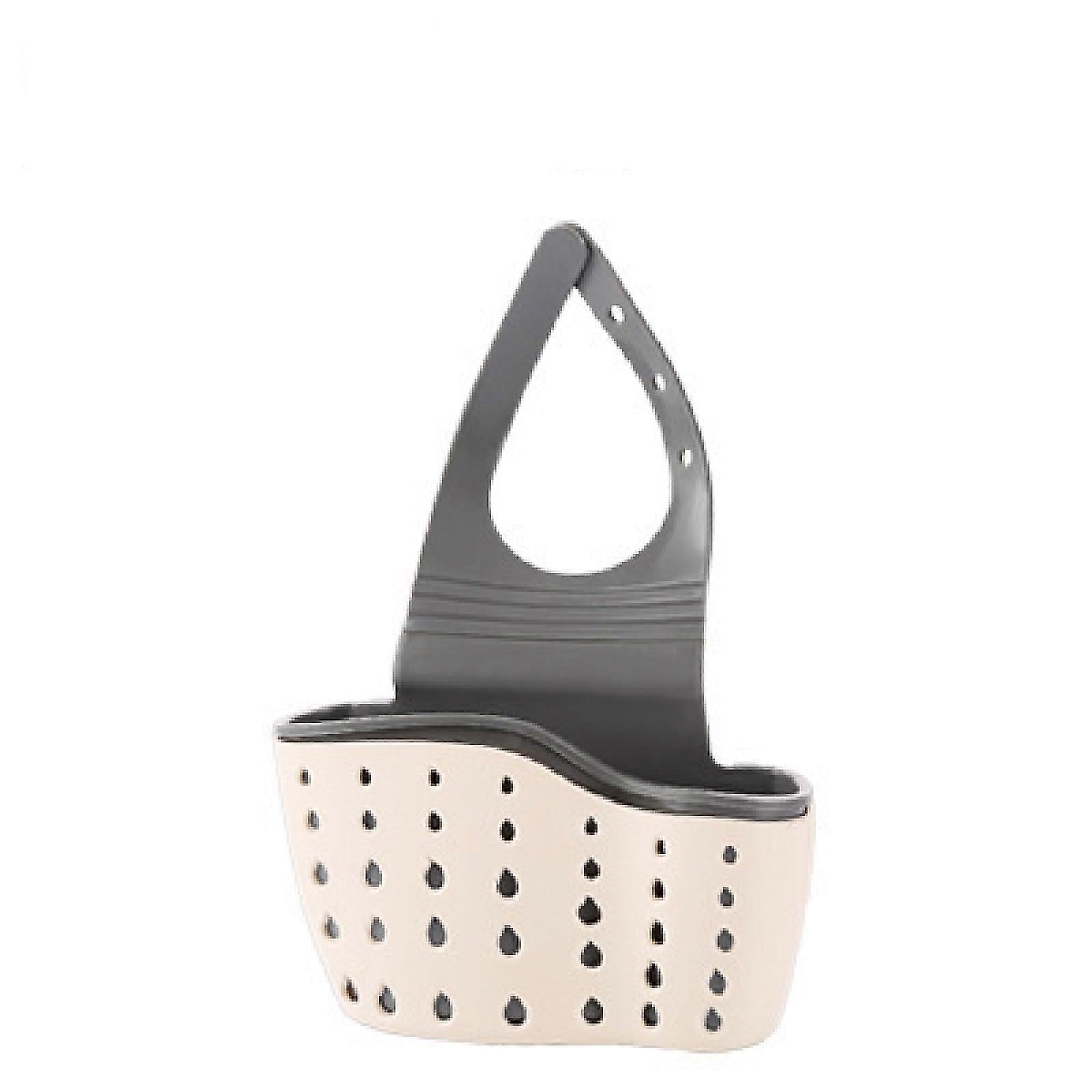 Thickened Sink Sponge Storage Drain Rack Beige Saddle Type Hanging Bag 76 Model DualPurpose Drain Storage Basket
