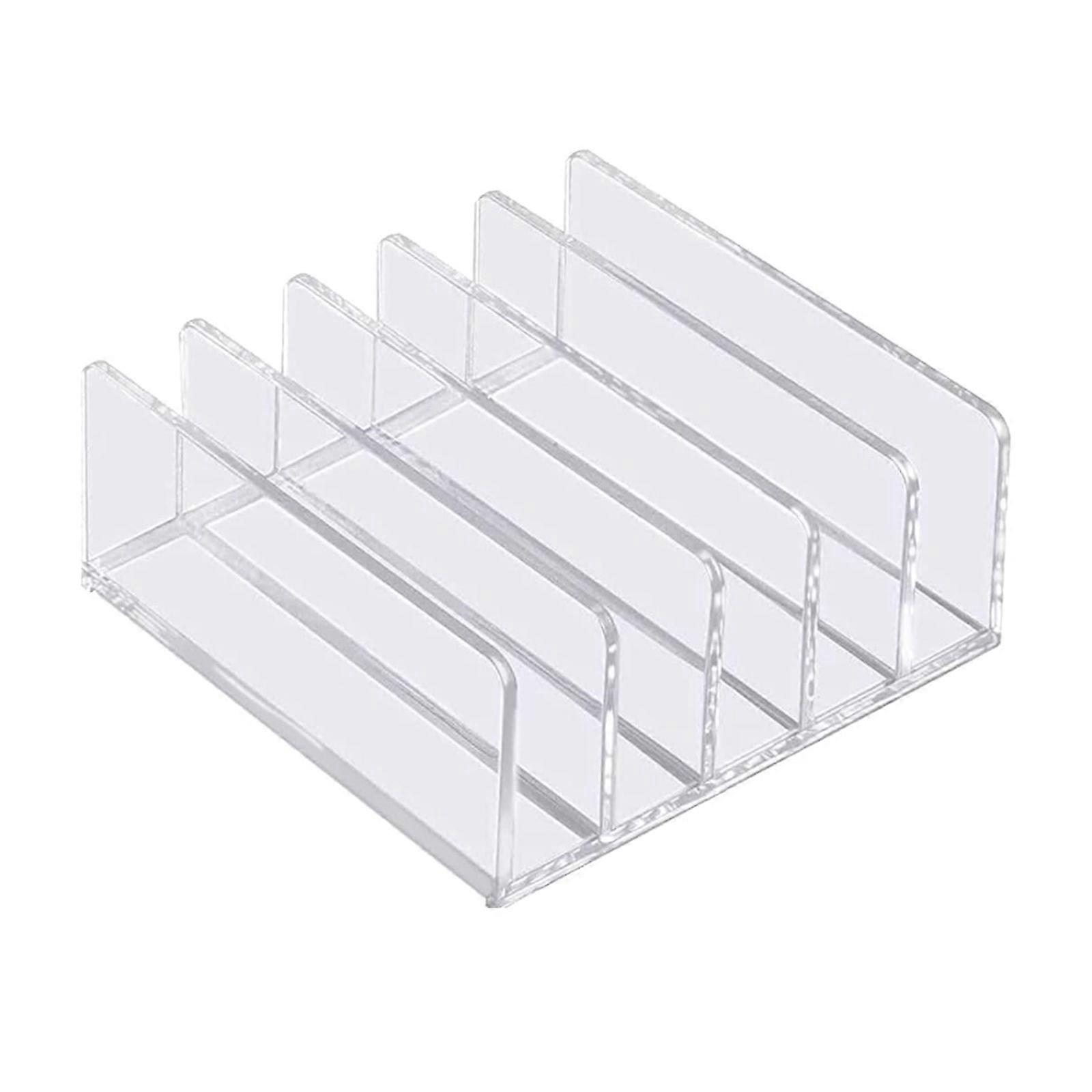 Desktop File Sorter Acrylic Magazine Rack Desk File Organizer for Office Paper Storage and Document Management Multicolor