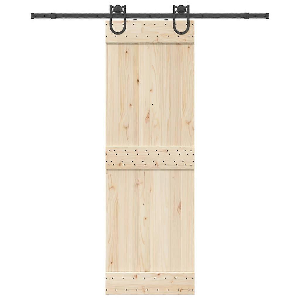 Sliding door fitting set 183 cm steel black