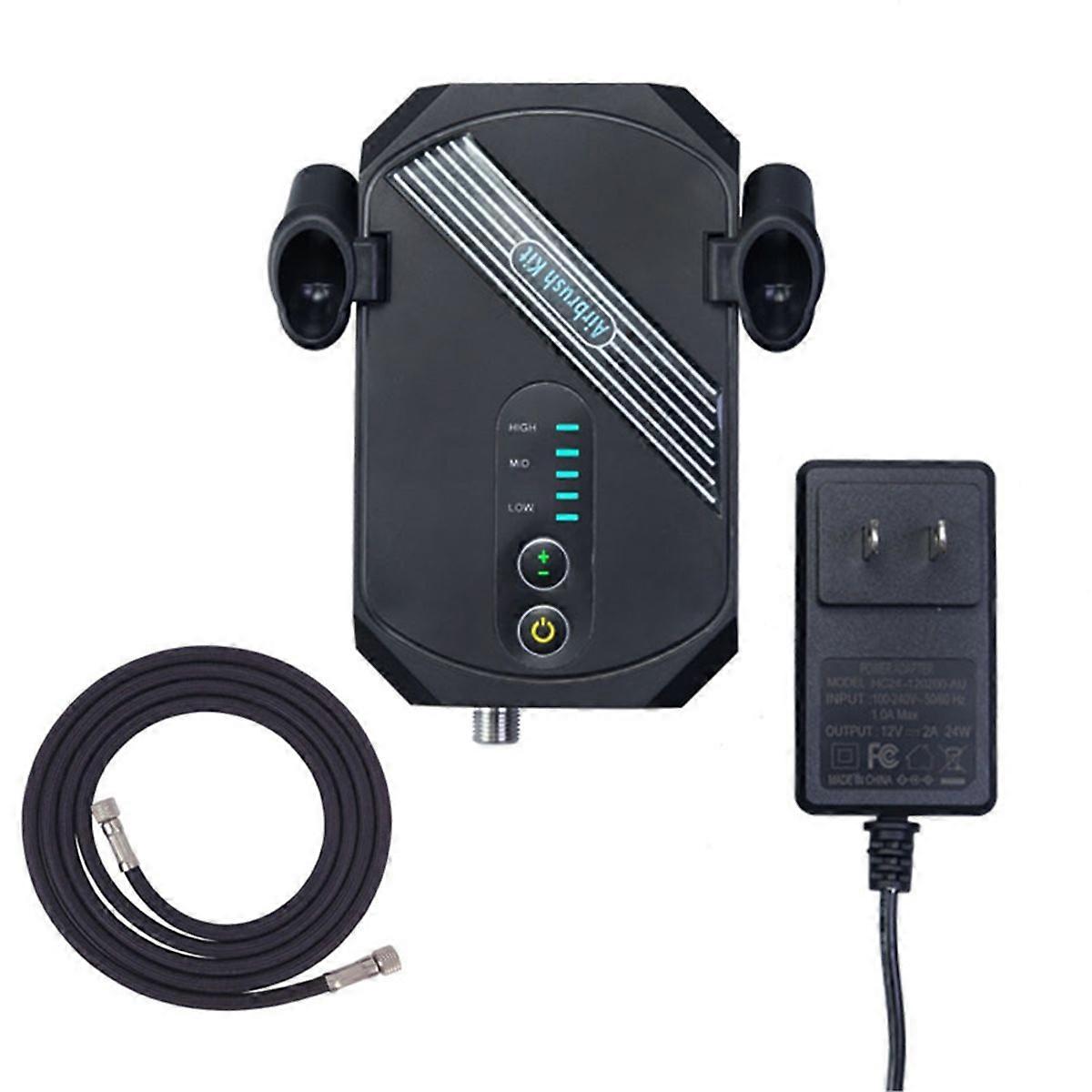 Conjunto de mini aerógrafo com bomba de ar preta (EUA)