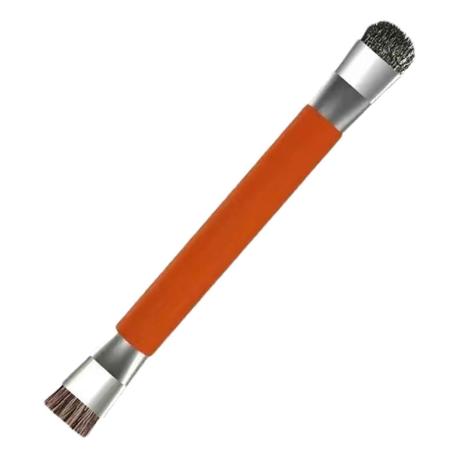 Laptop Keyboard Cleaning Brush DoubleHead AntiStatic ABS Duster for Computer PC Electronics Piano Orange