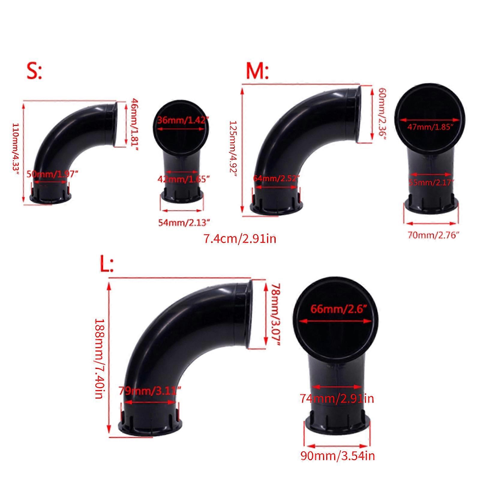 Högtalare Böjd Port Subwoofer Bas För Reflex Inverterat Rör Svart Högtalarport Rör Öppet Hål 54mm/70mm/78mm S