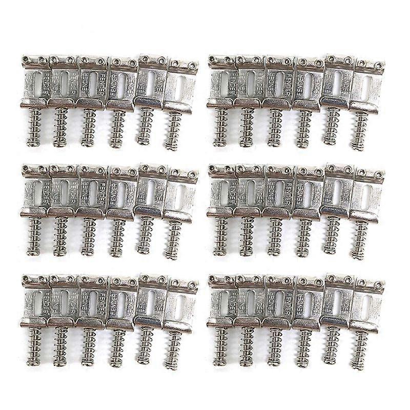 36 Roller Bridge Pull String Code Electric Guitar Saddle for Electric Guitar Accessories Silver