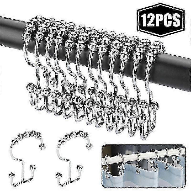 Curtain Hooks Shower Rings Decorative Shower Curtain Hooks Slip Hooks 25-26