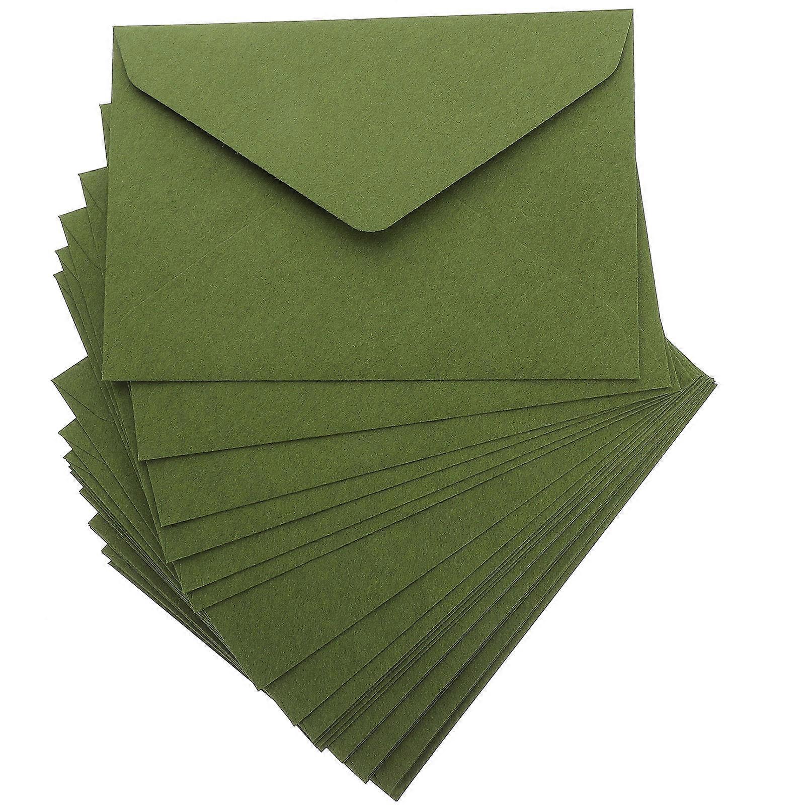Retro Style Green Vintage Envelope Paper for Invitations 40Pcs Set