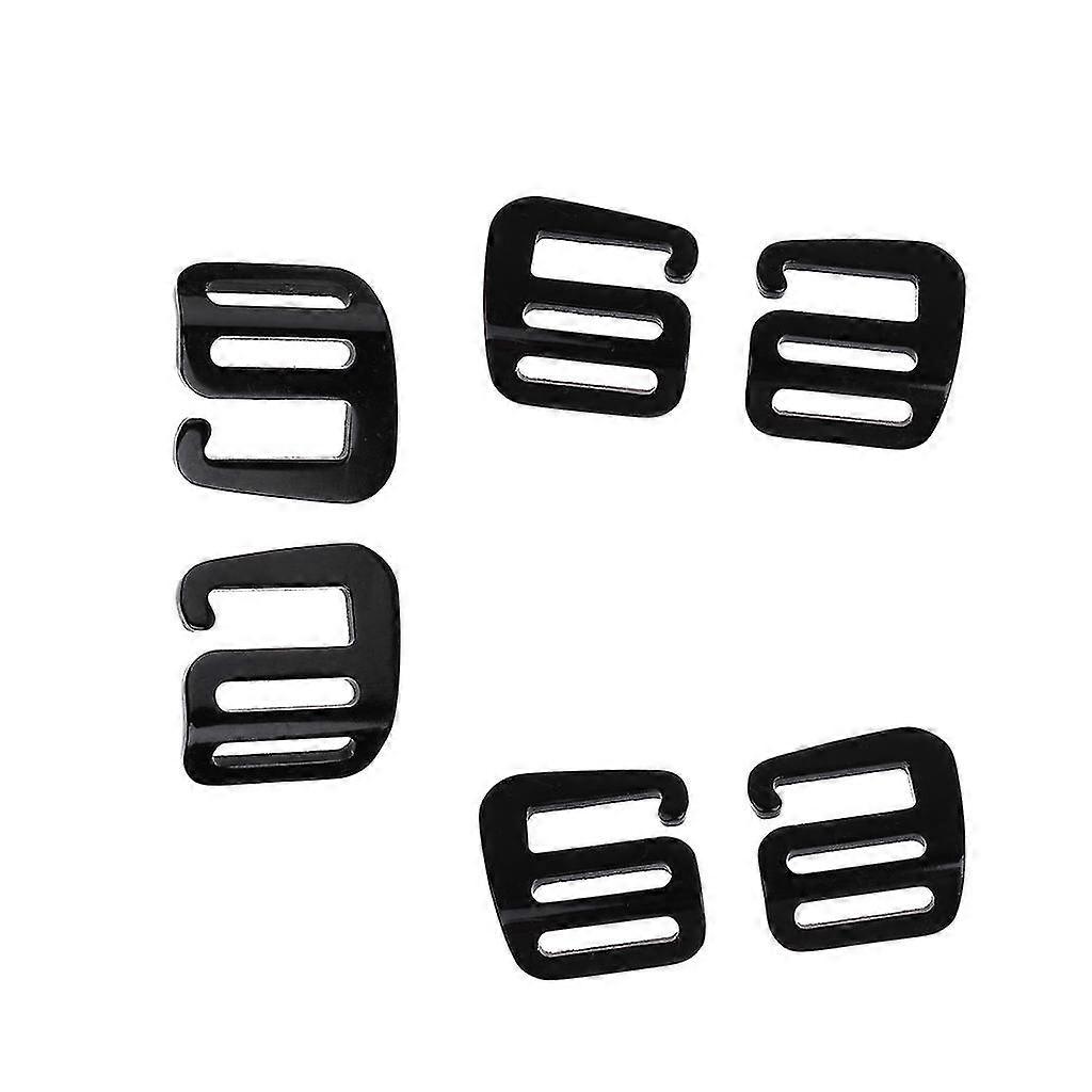 3 Pairs 1'/25mm G Hook Tactical Webbing Buckle for Backpack Strap Black