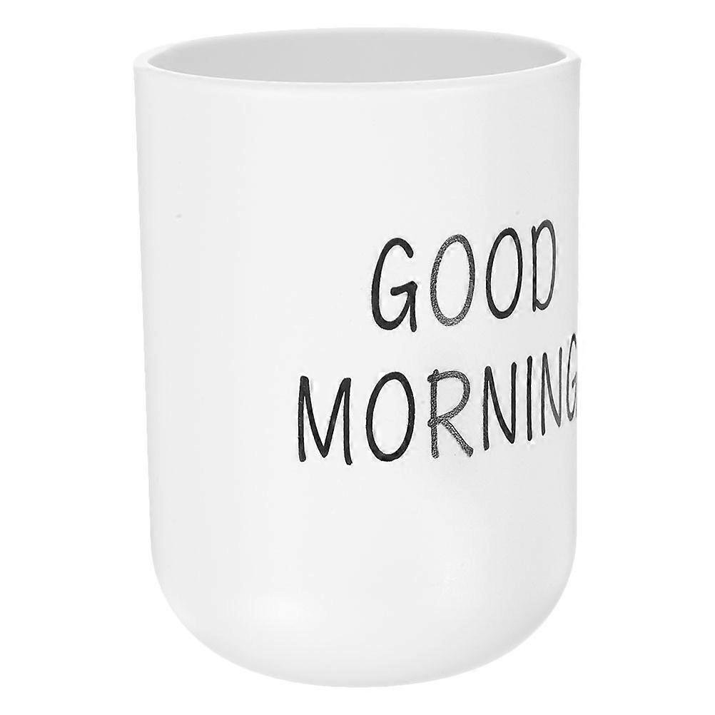 Plastic Toothbrush Cup Multifunctional Bathroom Tumbler White