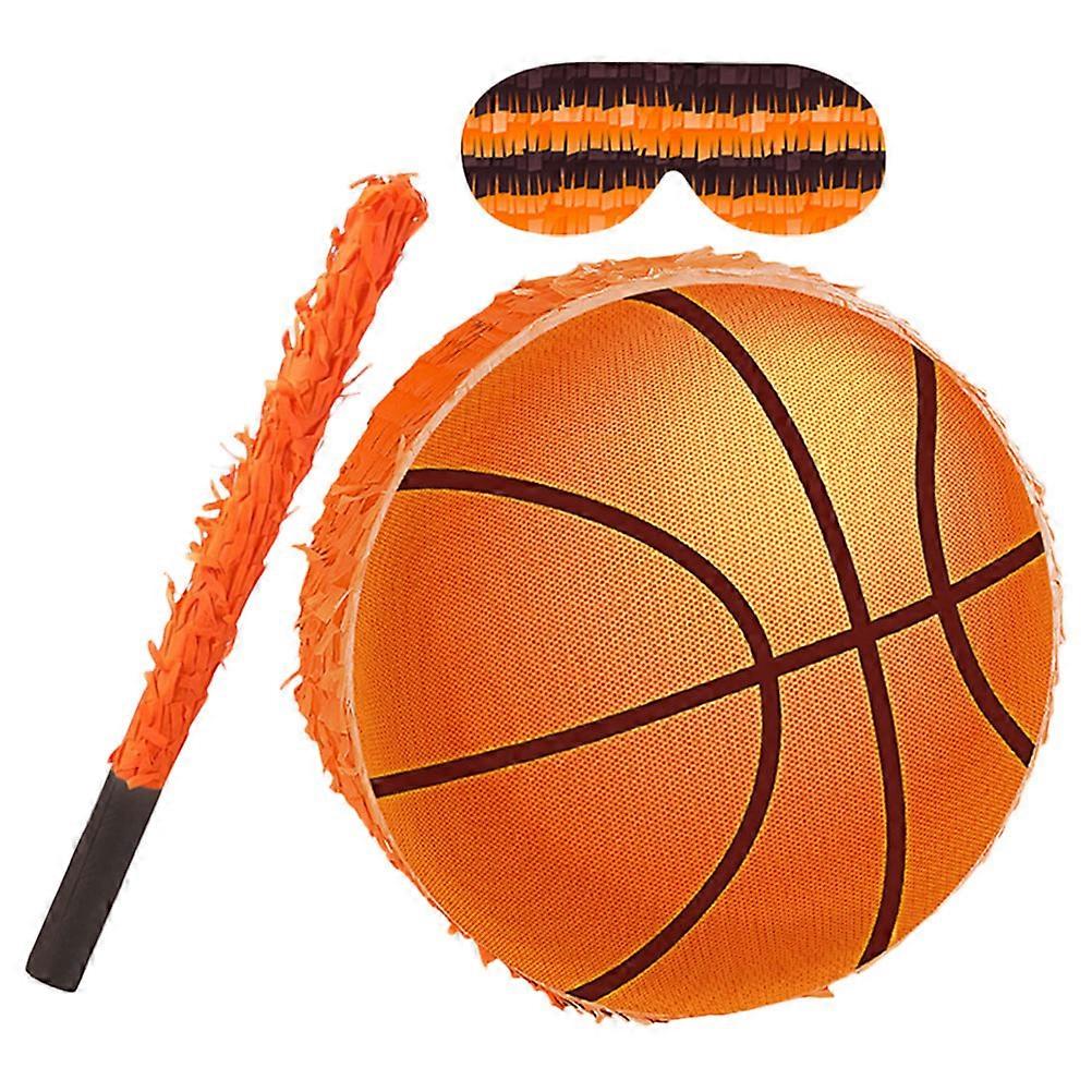 Basketball Pinata with Blindfold and Stick for Party Use with Kids