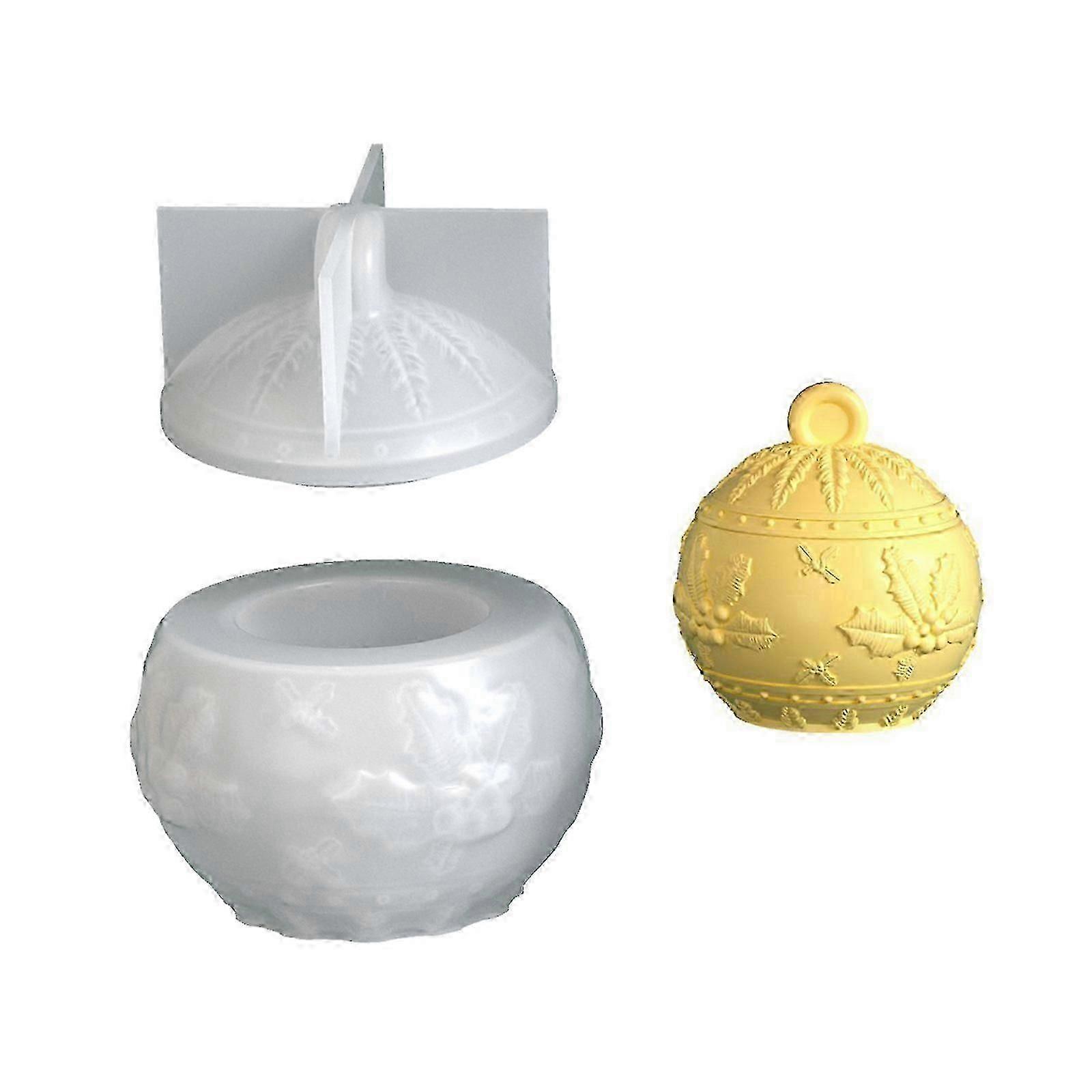 Christmas Themed Silicone Resin Mold With Snowflake Berries Patterns Storage Container Molds For DIY Jewelry Organizers Multicolor