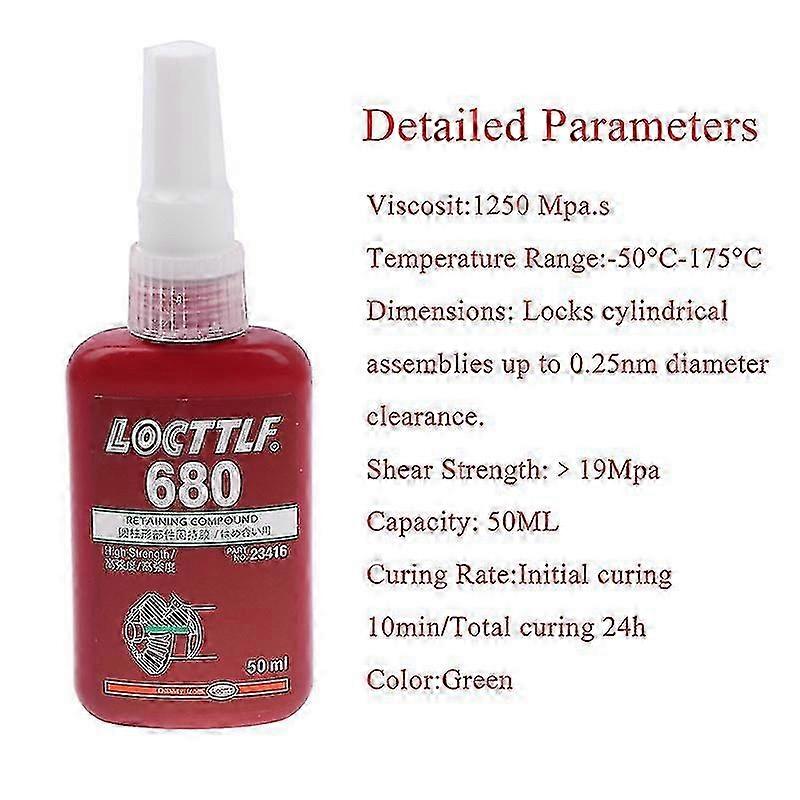50ml 680 Retaining Compound Thread Locker Adhesive Glue Multi-Purpose Use For Mechanical Fastening