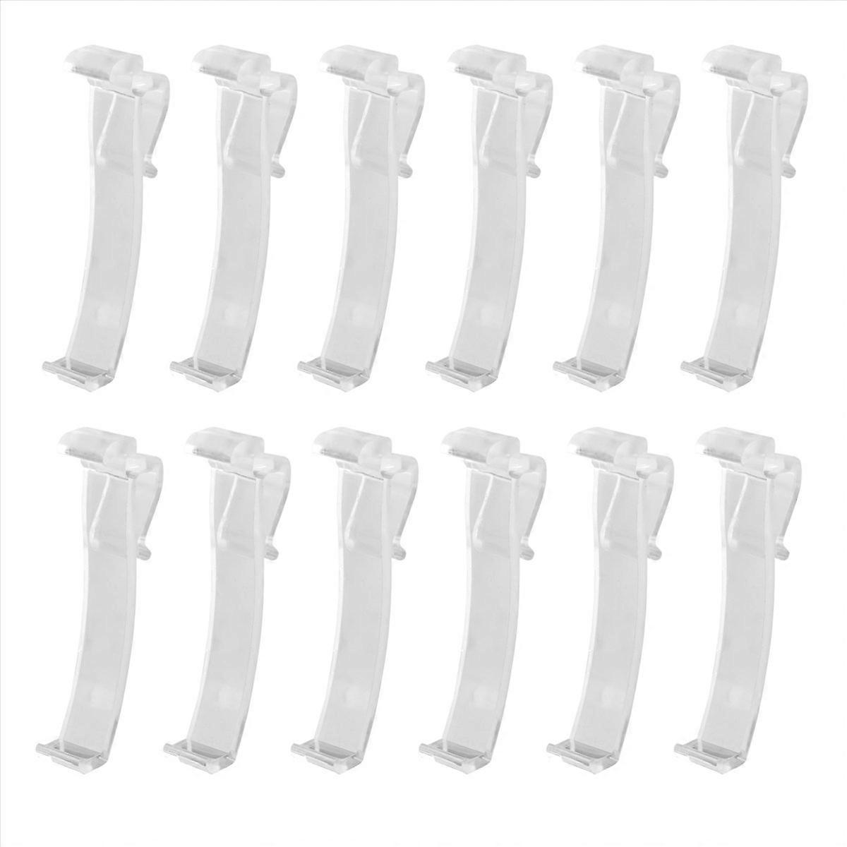 2.5 Inch Valance Clips Window Blind Clips Clear Plastic(12 Pieces)