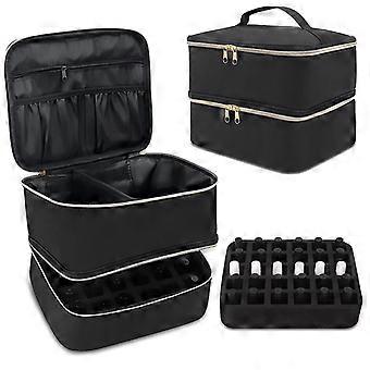 New nail polish Portable bag Double layer nail polish storage bag can hold 30 bottles of makeup bag Nail Care Tool Storage Box