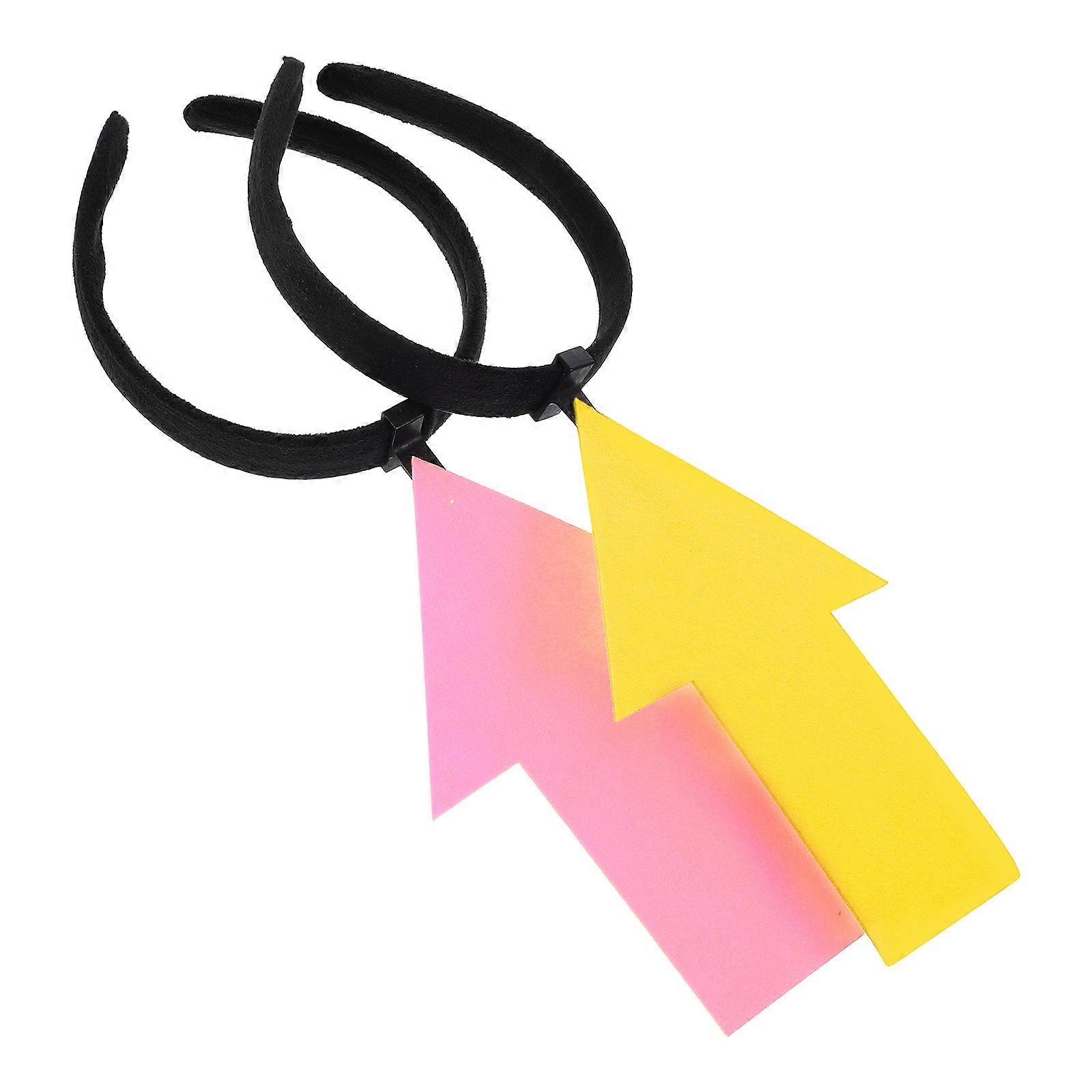 Quirky Arrow Headband for Decoration Use 2Pcs Lightweight Party Accessory