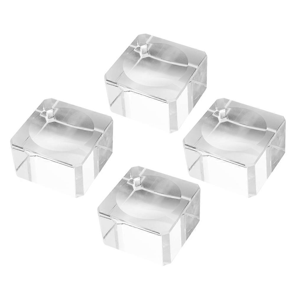 Crystal Display Stand for Sphere Holding 4Pcs Clear Concave Base