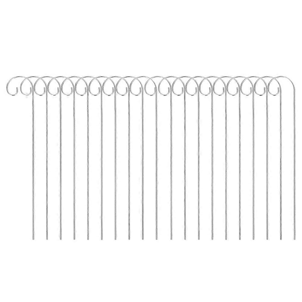 Outdoor Garden Hooks Iron Shepherd Hook for Hanging Decorations 20Pcs