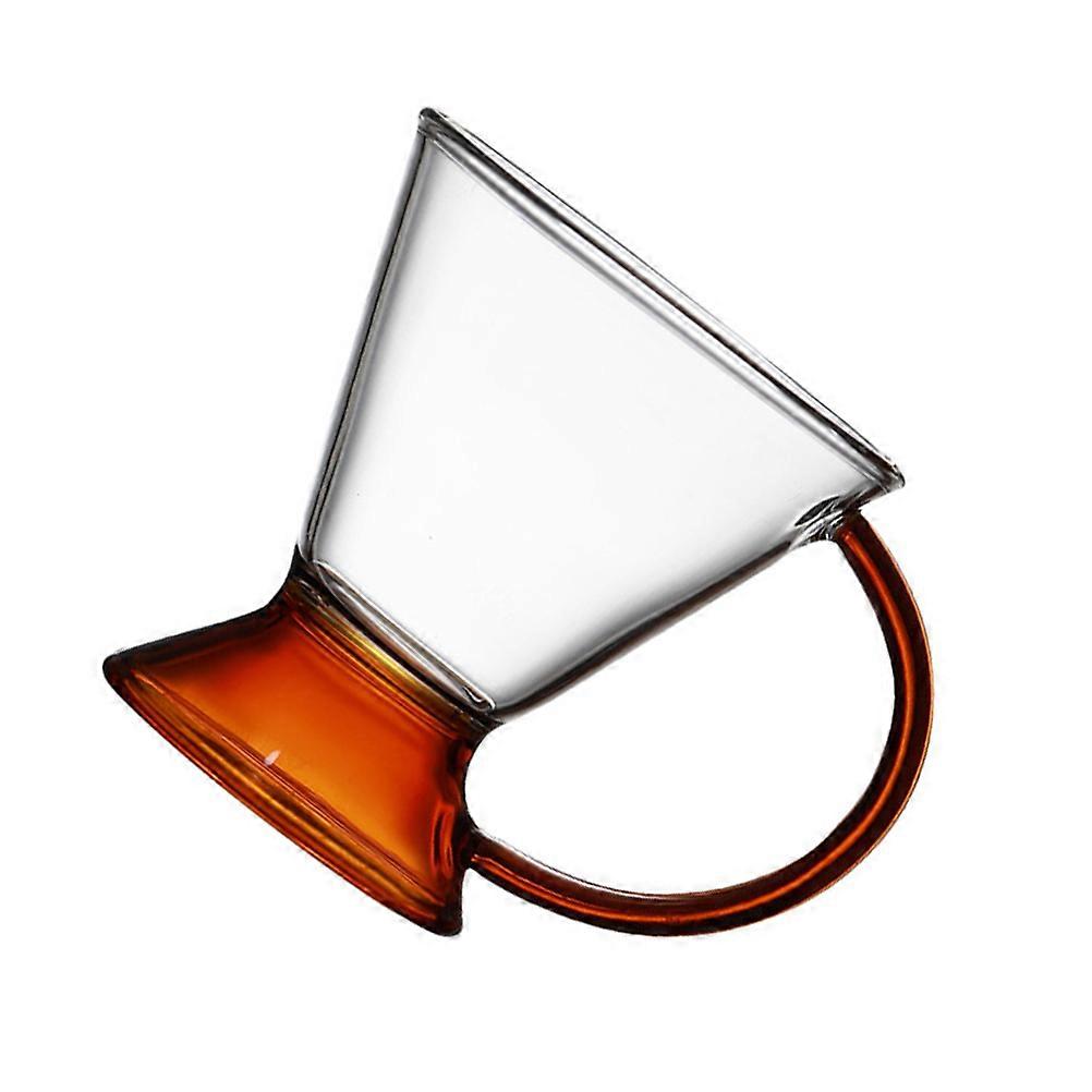 Glass Coffee Cup Set for Drinking 2Pcs Stylish Assorted Cups