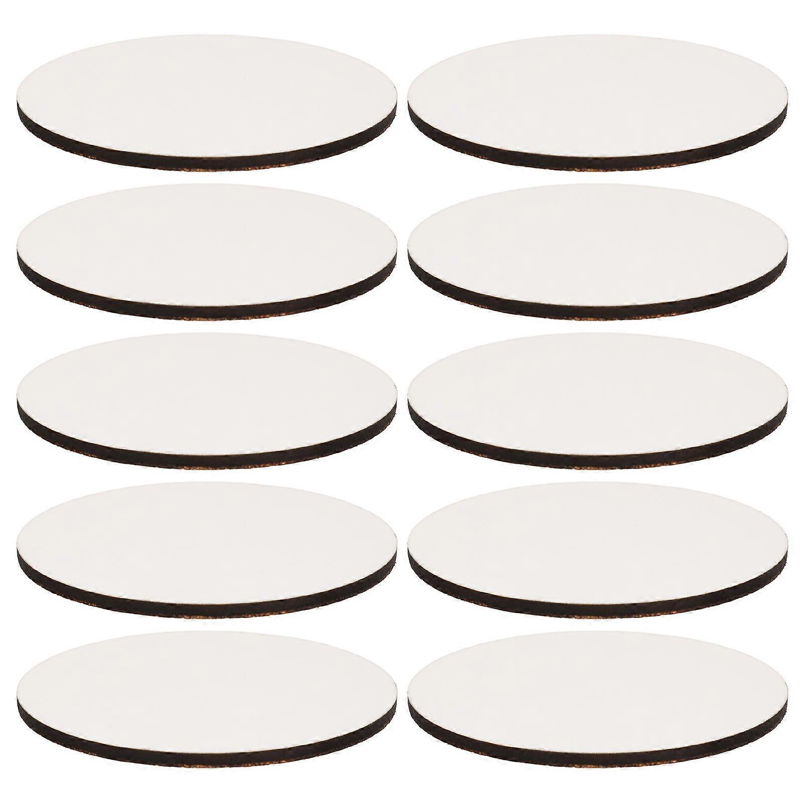10pcs White Wood Sublimation Coasters Blanks for Decoration Smooth Surface