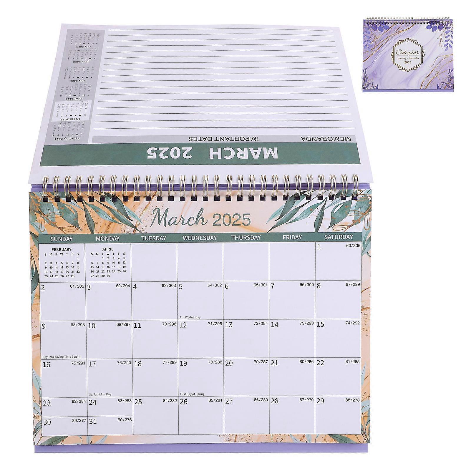 Monthly Desktop Calendar Small Desk Calendar for Easy Scheduling