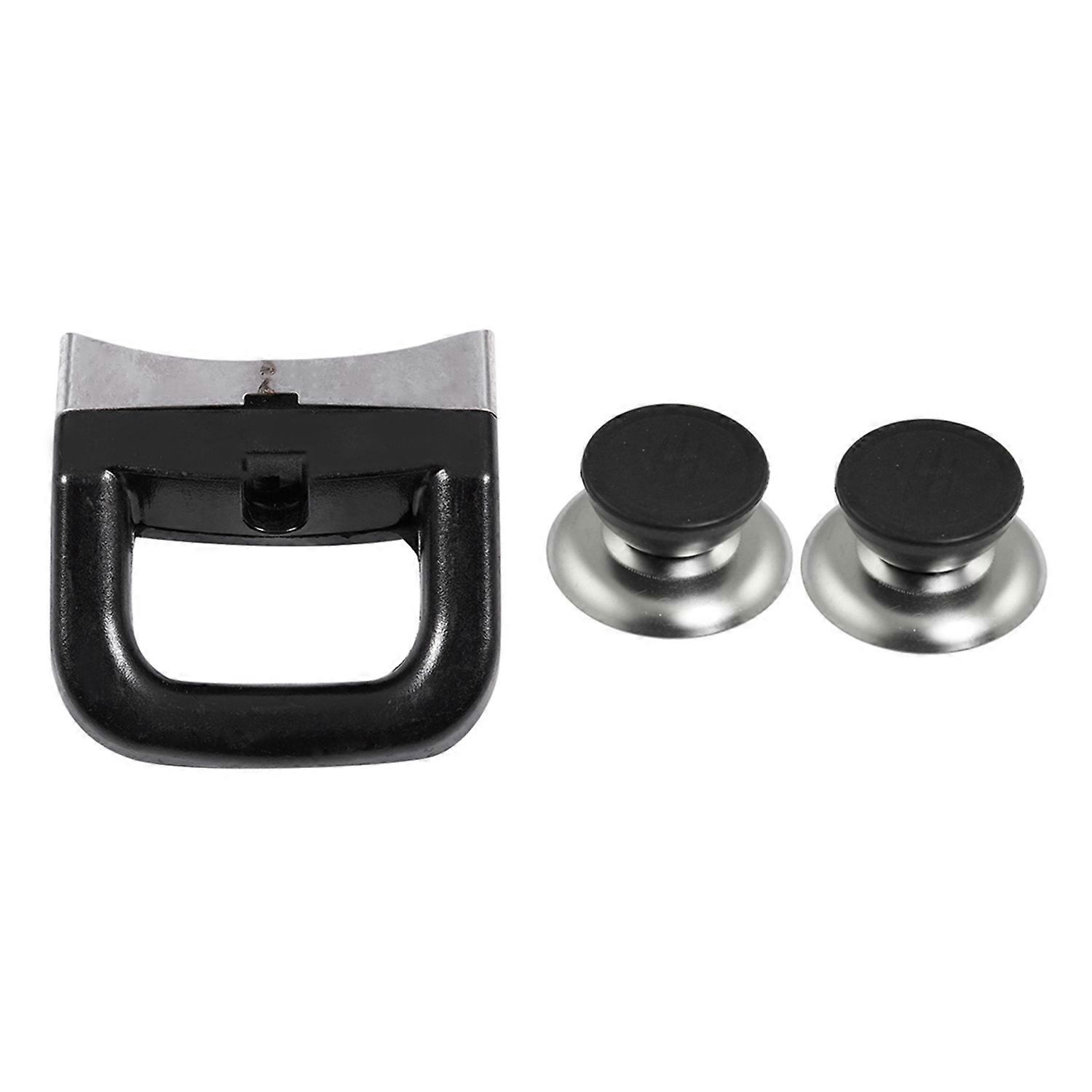 2 Pcs Round Handle Replacement Cookware Pot Lid Cover Knob & 1 Pcs Home Bakelite Handle for Fry Pan Saucepan Cookware