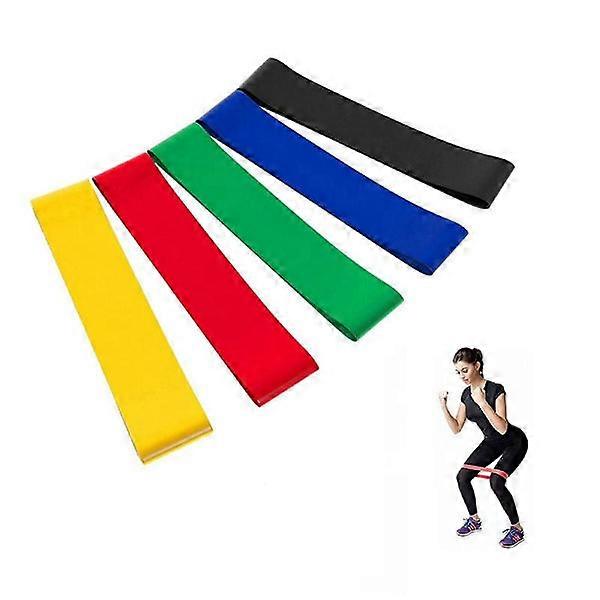 Exercise bands resistance bands 5-pack with yoga instructions