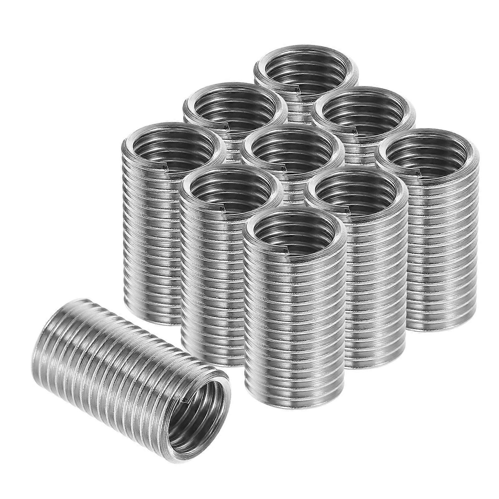 10pcs Precision Stainless Steel Threaded Screw Inserts for Thread Repair Protection in Various Applications