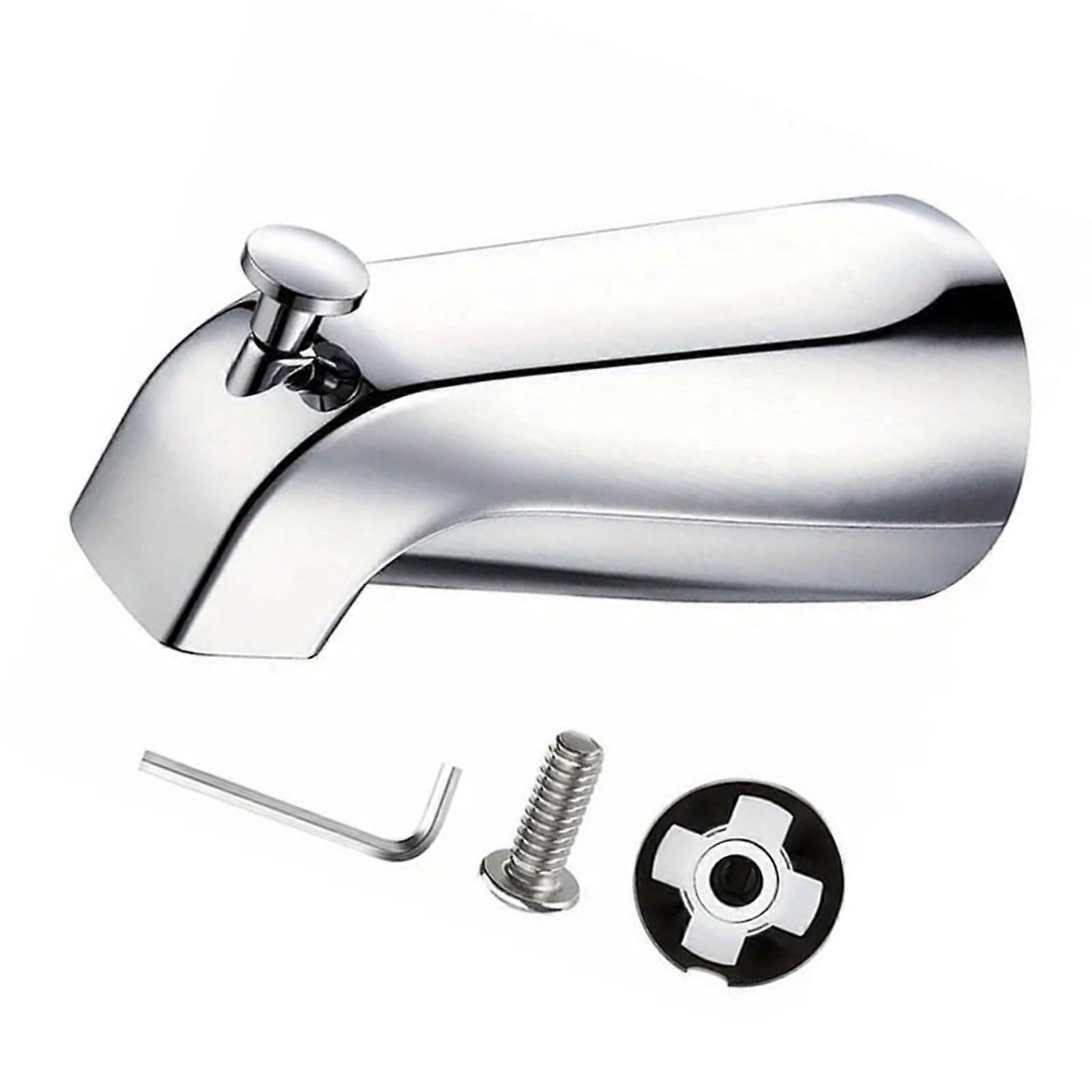 Bathtub Faucet with Pull Up Diverter Chrome Tub Spout Replacement Easy to Install Slip On Design for Standard Bathtubs