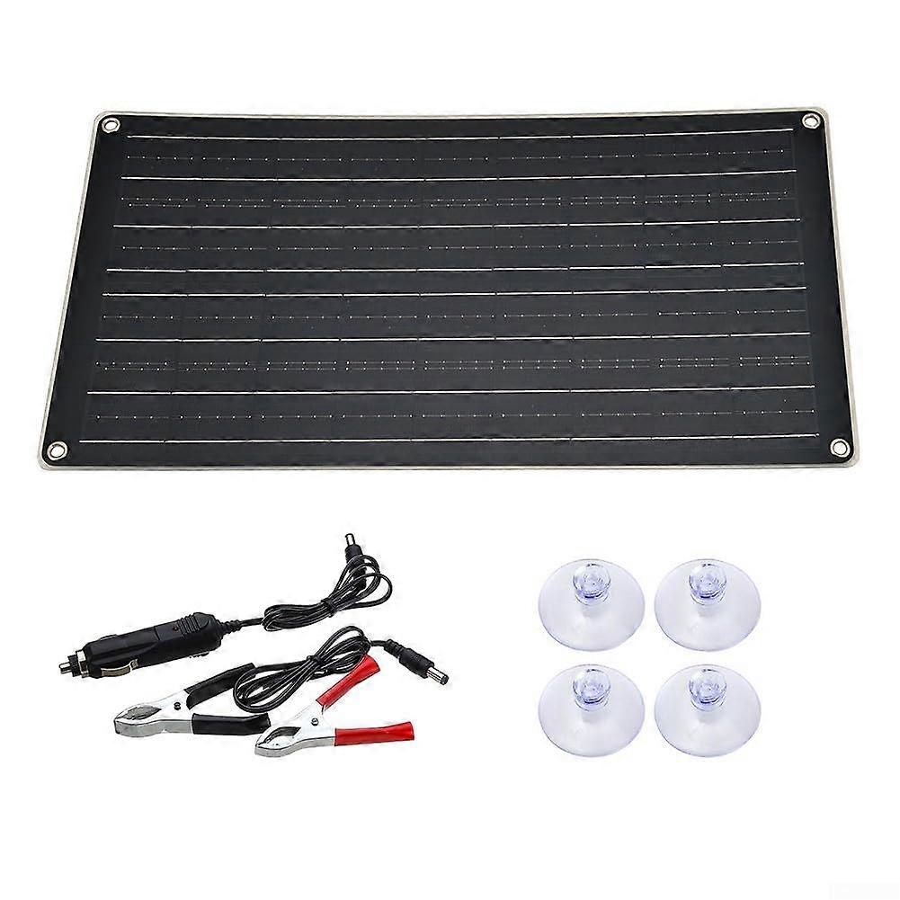 40W Monocrystalline Solar Panel Kit with Controller for Fast Outdoor Charging RV Boat Camping