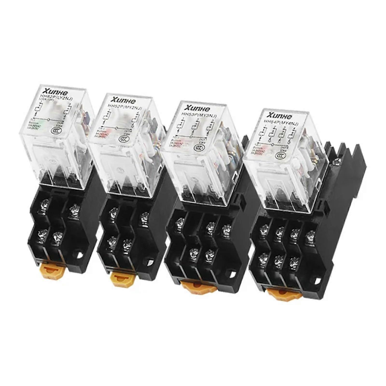 Miniature Control Relays MY2NJ MY3NJ MY4NJ LY3NJ 12V 24V 220V DC Intermediate Relay HH52P HH53P HH54P HH62P