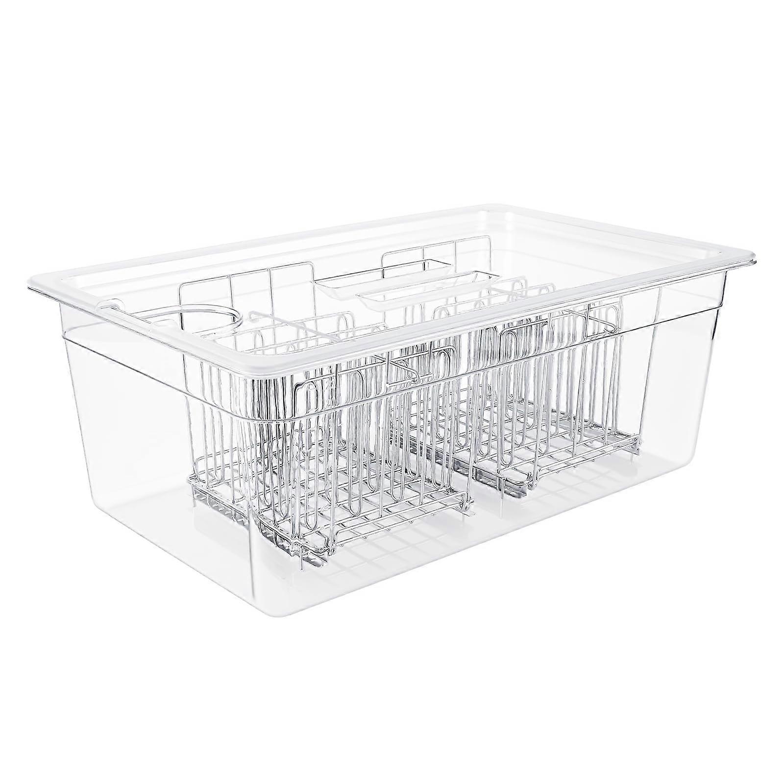 Sous Vide Container 26Qt with Locking Lid and Removable Racks, Heat Resistant Tank for Anova and Joule