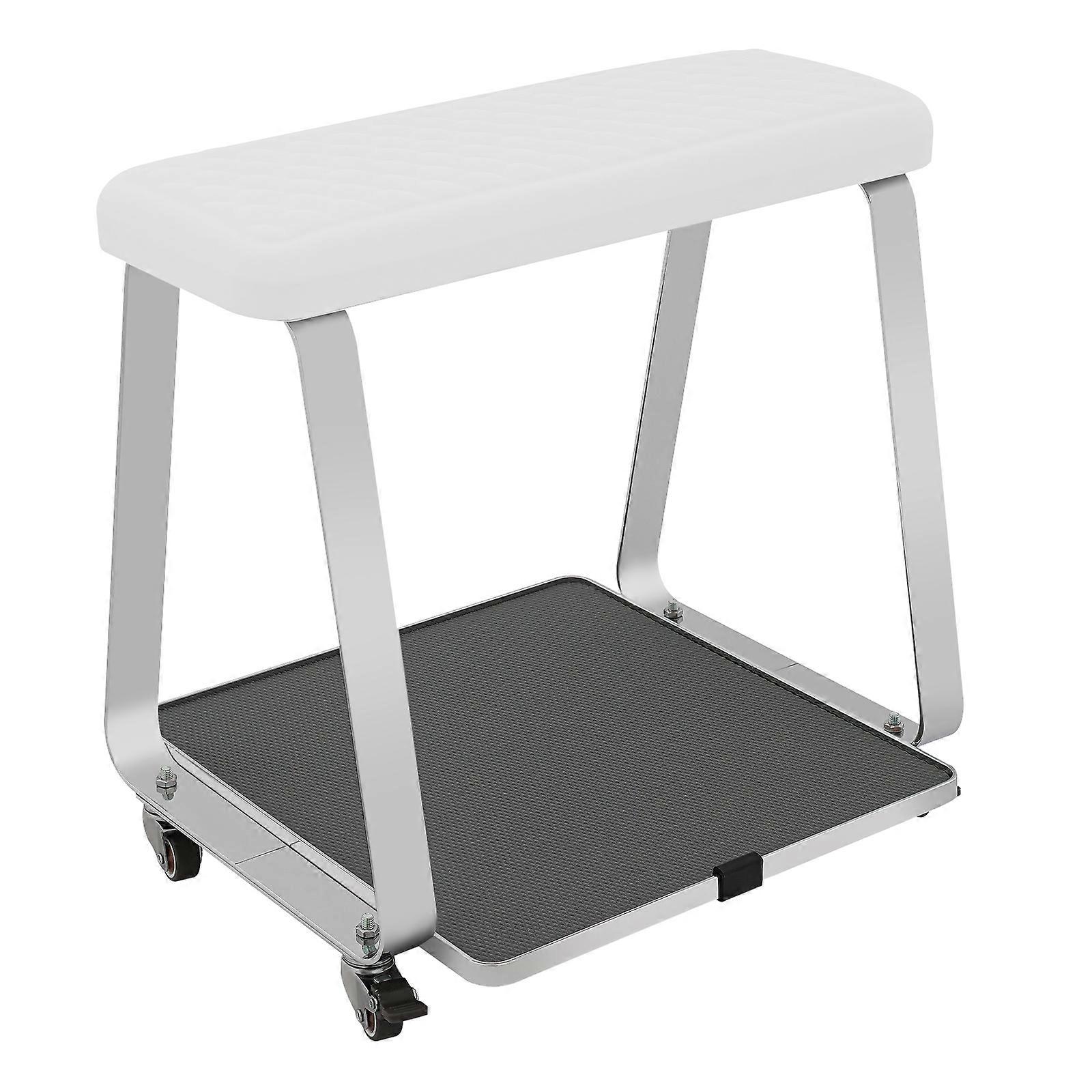 Pedicure Footrest Movable for Nail Technique Nail Salon, Footrest with Casters & Storage