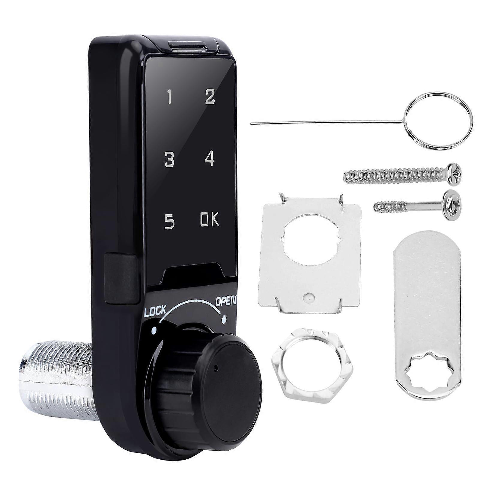 Electronic Cabinet Lock with Keyless Touch Password, Digital Keypad Drawer Lock for Home Office Hotel