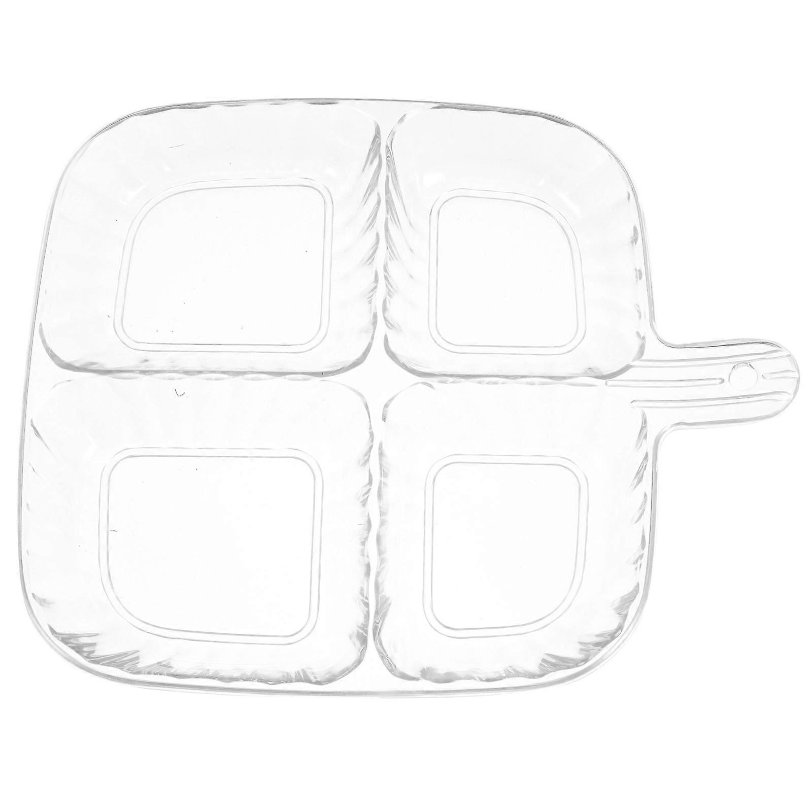 Meal Prep Tray Transparent for Food Organization Multi-Compartment Board
