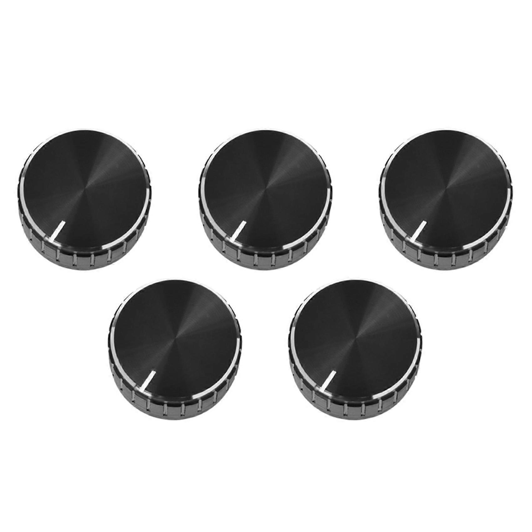 5X Black Aluminum Volume Control Amplifier Knob Wheel