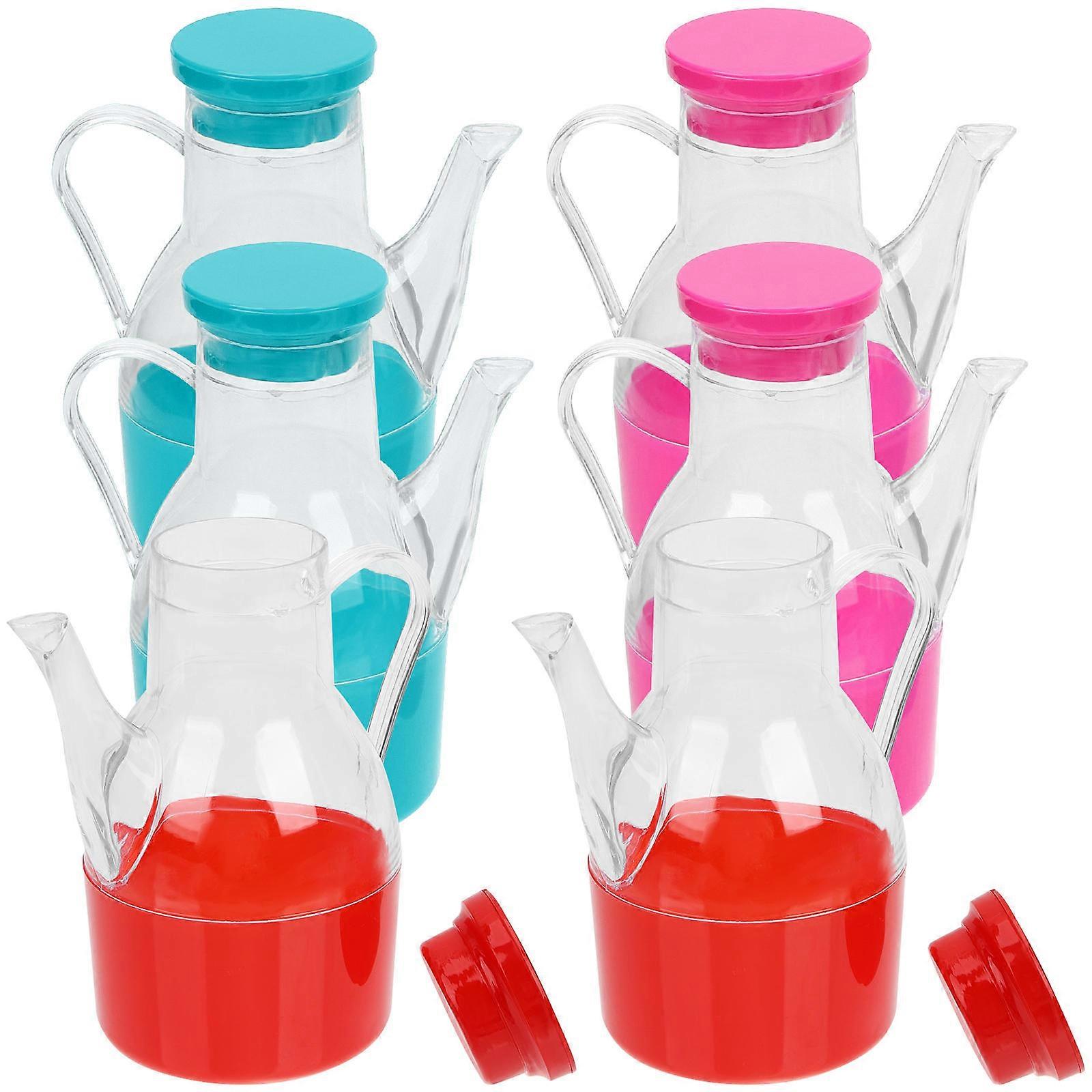 Convenient Soy Sauce Pot with Plastic Material for Storage Use Assorted Color 6pcs